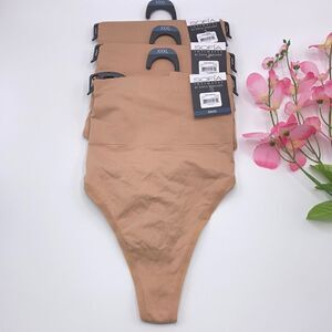 Womens Sofia Wide Band High-Cut Thong Underwear Panties 3-Pack Size XXXL